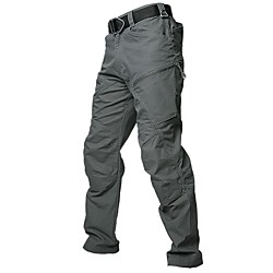 Men's Hunting Pants Hiking Cargo Pants Waterproof Breathable Quick Dry Ventilation Autumn / Fall Spring Summer Solid Colored Cotton Bottoms for Camping / Hiking Hunting Fishing Black Khaki Green S M Lightinthebox
