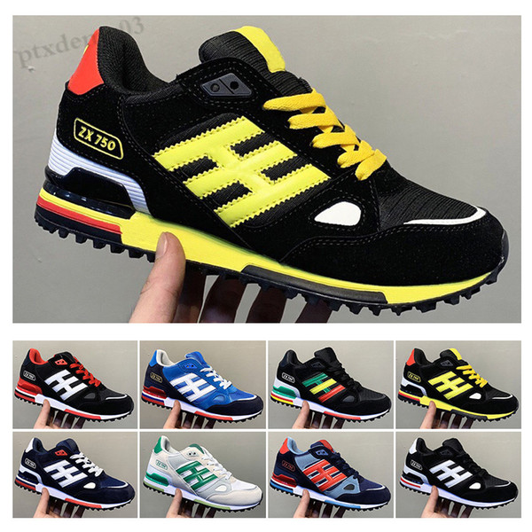 2020 ZX750 Shoes Sneakers zx 750 Mens Womens White Red Blue Breathable Athletic Outdoor Sports Jogging Walking Shoes Size 36-45 SH06
