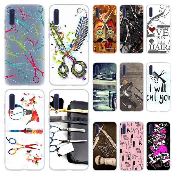 fashion soft tpu phone case cover for coque xiaomi redmi 4x 4a 6a 7a y3 k20 5 plus note 8 7 6 5 pro stylist scissors