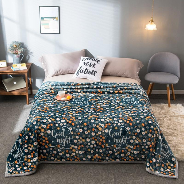 Thicken Bedspread Blanket 200x230cm High Density Super Soft Warm Flannel Plush Bed Covers for the sofa/Bed/Car Dropshipping