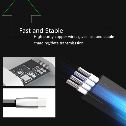 TPE Micro USB Charging Cable Sync Data Line Cord Metal Housing Durable Tangle-Free Micro USB Cable for Android Samsung Nokia Sony Huawei