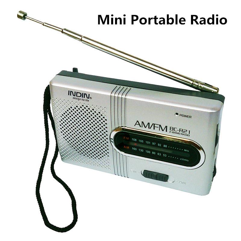  New Sale Mini Portable Radio FMAM Outdoor Sport Radio Wireless Stereo Car Loudspeaker FMAM Music with Antenna for Olderly