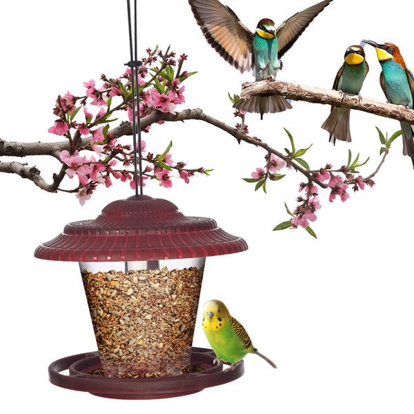 best selling 2020 products Bird Feeder Hanging for Garden Yard Decoration Hexagon Shaped With Roof home decoration accessories