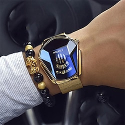 Luxury Men's Quartz Watch Hoursly Trend Cool Men's Wrist Watch Stainless Steel Technology Fashion Quartz Wrist Watch For Men Relogio Masculino Lightinthebox