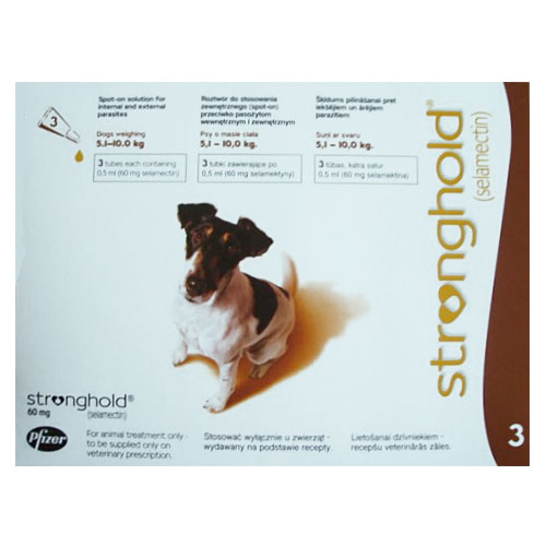 Stronghold Dogs 5.1-10.0 Kg 60 Mg (Brown) 6 Pipette