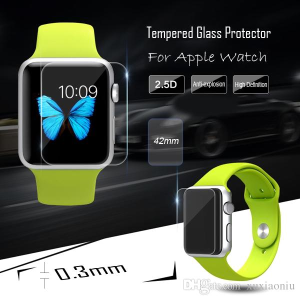 9H Hardness Tempered Glass Membrane Film Screen Protector for iWatch Apple Watch 42mm