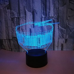 3D Nightlight Color-Changing with USB Port Touch USB 1pc
