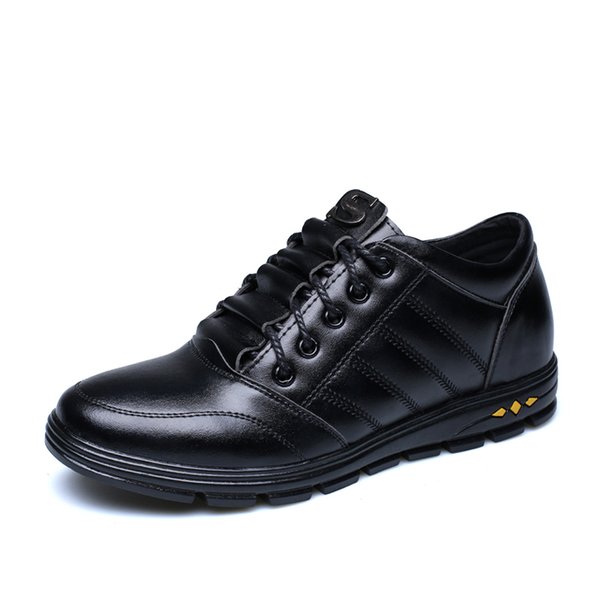 shoe 2021 casual male brand breathable leather height raise spring elevator shoes lace up to men six inches zapatos hombre fgb789 EB3T