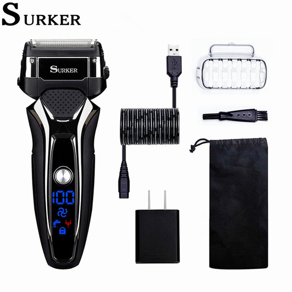 Surker RSCX-9008 Electric Shaver for Men Waterproof Cordless Razor USB Quick Rechargeable Shaving Machine rasoio elettrico
