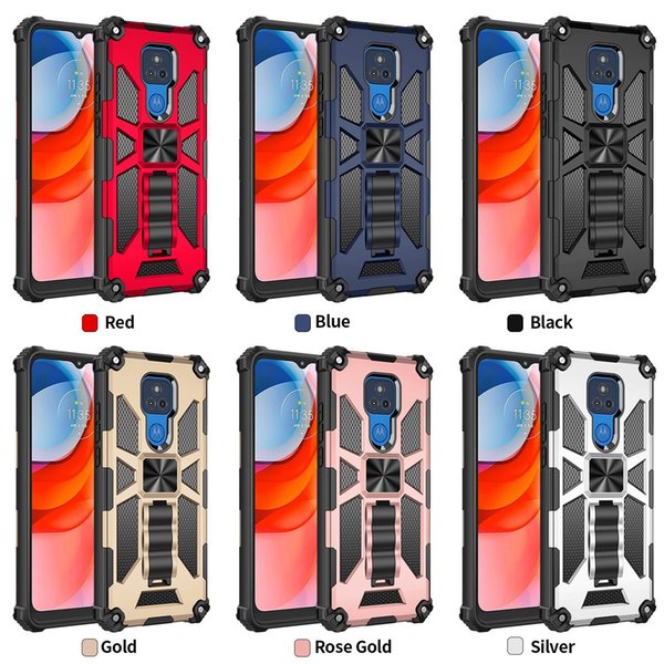For Motorola Moto G30 G10 Plus E7 Power Hybrid Armor Cell Phone Cases Invisible Kickstand Magnetic Mobile Case Shockproof Cover D1