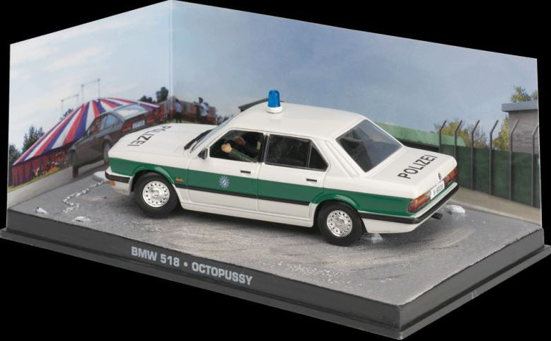 BMW 518 from James Bond in White and Green (1:43 scale by Ex Mag DY066)