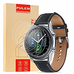 [4 pieces] pulen tempered glass protective film for samsung galaxy watch 3 (45mm) [9h hardness] [anti-scratch] [anti-bubble] [anti-fingerprint] [hd] clear film Lightinthebox