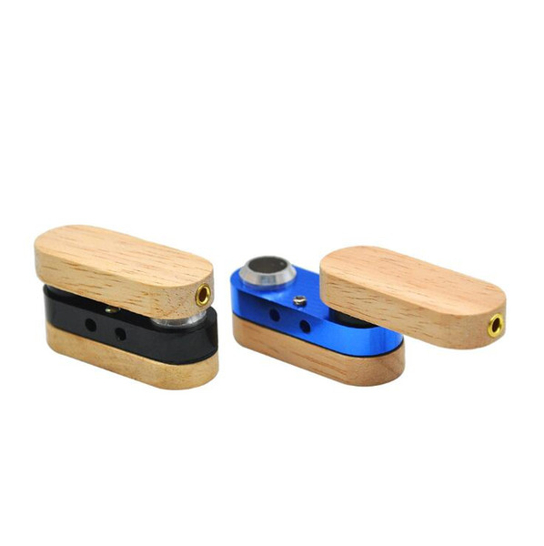 Folding Wooden Pipe Hand Portable Foldable Smoking Pipes Double layer multicolor Pipe Outdoor small Smoking Accessories LXL783-2
