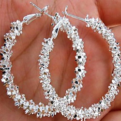 Women's Hoop Earrings Machete Ladies Elegant Bohemian Fashion Druzy Boho Earrings Jewelry White For Wedding Casual Daily Masquerade Engagement Party Prom Lightinthebox