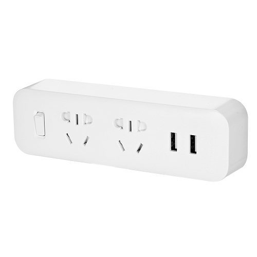 Xiaomi Mijia On-Wall Power Strip Converter Socket 2-outlet with 2 USB Ports 3-Pronged Plug Outlet Switch without Power Cord