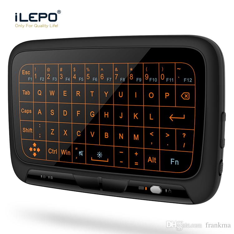 H18 Mini Wireless Keyboard Backlit 2.4Ghz Full Screen Fly Air Mouse Touchpad Combos Remote Control for PC Android TV Box S905W S912 MXQ Pro