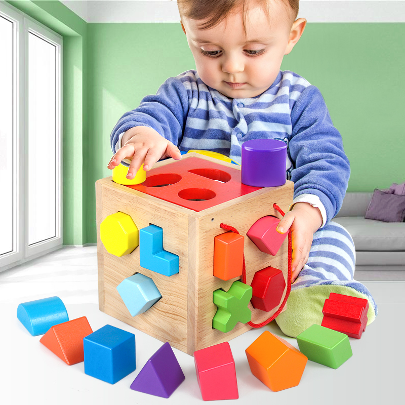 Baby Toddler Shapes Toys Wooden 3d Puzzle Intelligence Kids Educational Brain Teaser Children Learning Jigsaw
