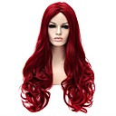 Perruque Synthétique Ondulation Naturelle Ondulation Naturelle Perruque Long Très long Rouge Cheveux Synthétiques Femme Rouge