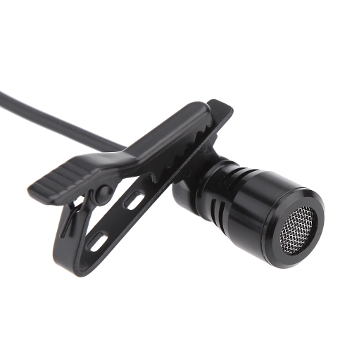 Clip Metal Mono micrófono lavalier 3,5 mm con Collar Clip para Lound altavoz ordenador PC portátil