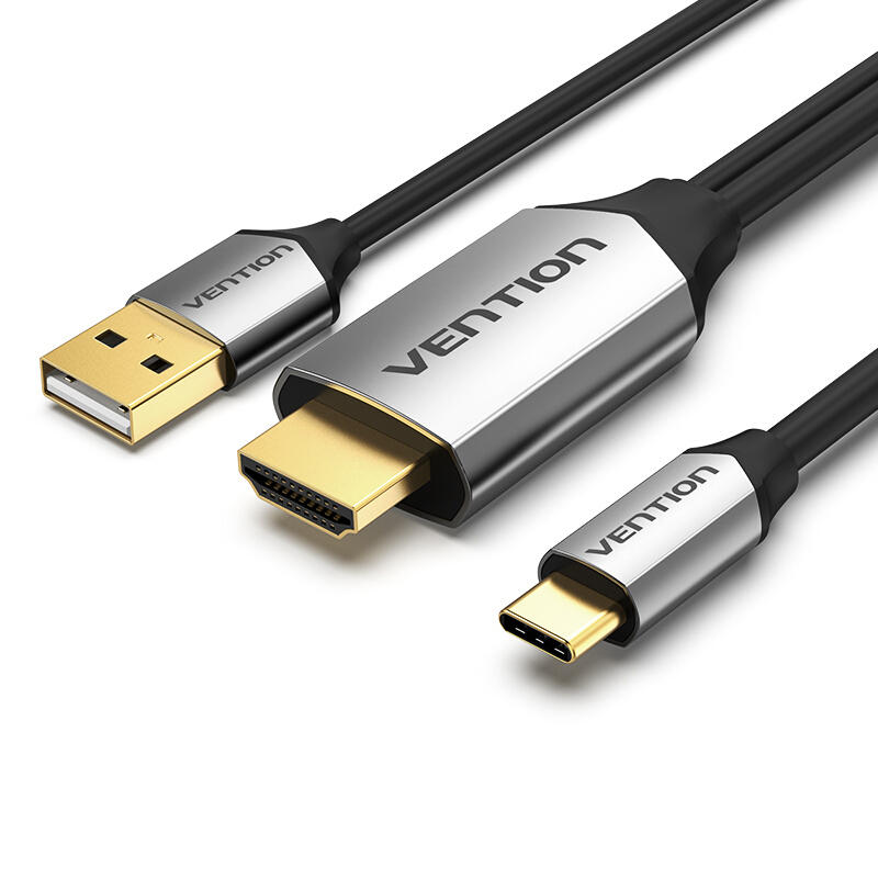 Vention CGT Type-C bis HD Kabel USB-C bis HD Konverteradapter 4K Video Thunderbolt 3 für Huawei P20 Mate 10 Pro MacBook