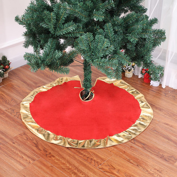 5 Pcs/Lot Classics 90cm Red Christmas Tree Skirts Santa Xmas Chrismas Decoration 2018 for Home Tree Falda Para Arbol De Navidad