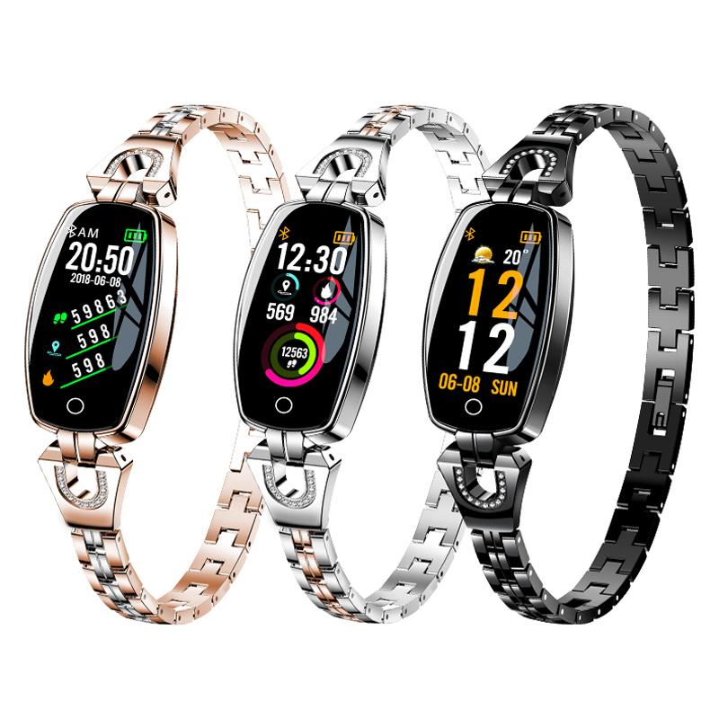 Women Lady Fashion Smart Wristband Heart Rate Blood Pressure Smart Bracelet Fitness Tracker Smart Watch Band for Female Girl