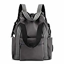 multi-functional womens nylon crossbody shoulder bag tote backpack daypacks (grey)