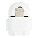 Micro USB 2.0 vers USB 2.0 M / F OTG Adaptateur Blanc