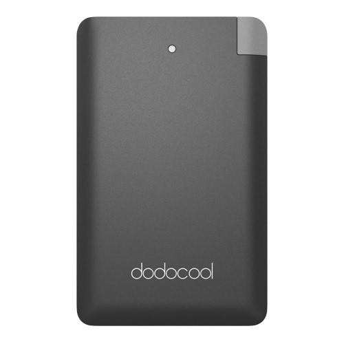 dodocool MFi Certified Ultra Thin 2500mAh Portable Charger Backup External Battery Pack Power Bank with Built-in Micro USB Cable and Lightning Adapter for iPhone 7 Plus/7 and More Smartphones Black