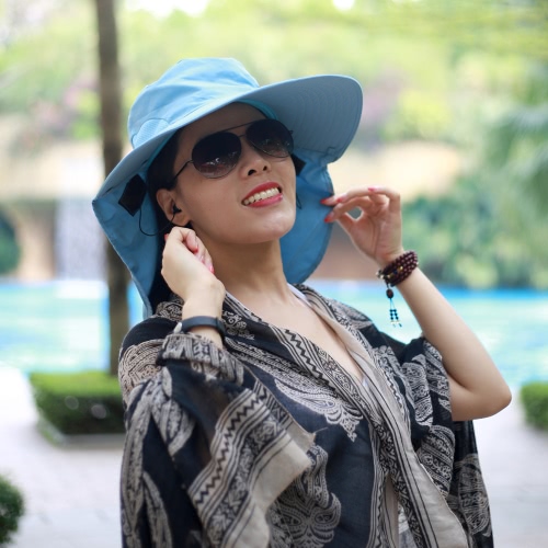 Nouveau mode Nylon BT soleil chapeau à grands chapeaux pour femme Summer BT musique Hat sans fil mains-libres Smart Cap casque haut-parleur microphone
