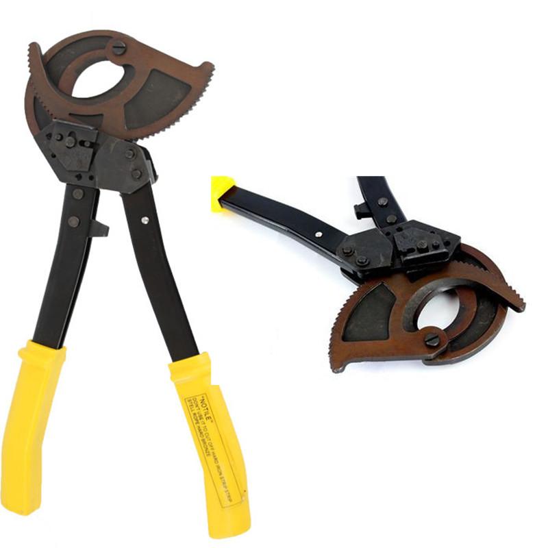 hot selling hand ratchet cable cutter aluminum copper electrical shear tools wire scissors cutting tool cutter max 500m2 cut off range