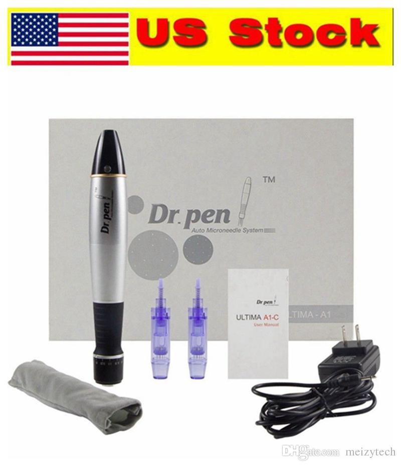 US Stock!!! A1-C Dr.Pen Derma Pen Microneedle System Adjustable Needle Length 0.25mm-3.0mm Electric DermaPen Stamp Auto Micro Needle Roller