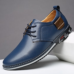 Men's Oxfords Leather Shoes Dress Shoes Dress Loafers Business British Daily Party  Evening Walking Shoes Leather Warm Black White Blue Summer Spring Lightinthebox