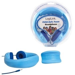 Logilink Kopfhörer Gepolstert,Kindersicher 3,5mm Blau (HS0045)
