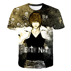Inspired by Death Note Cosplay Anime Cartoon 100% Polyester 3D Harajuku Graphic Kawaii T-shirt For Women's / Men's miniinthebox