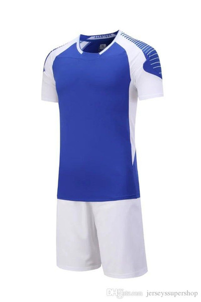 FC 19 2020 Blue Lastest Men Football Jerseys Hot Sale Outdoor Apparel Football Wear High Quality SS