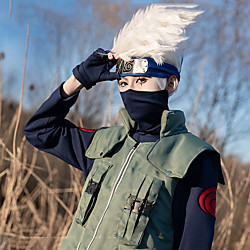 Inspired by Naruto Hatake Kakashi Anime Cosplay Costumes Japanese Outfits Vest Pants Gloves For Men's Women's / Bag / Mask / Hoodie