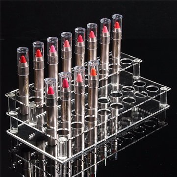 32 Holes Acrylic Stand Organizer Storage Holder Lipstick Nail Polish Cosmetic Display