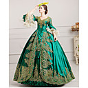 Marie Antoinette Rococo 18th Century Dress Ball Gown Women's Lace Satin Costume Burgundy / Green / Royal Blue Vintage Cosplay Party Prom Floor Length Ball Gown Plus Size Customized
