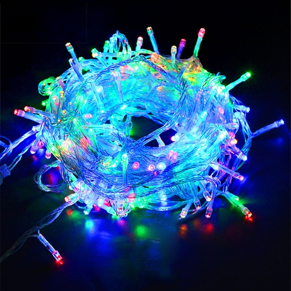 YWXLight Schnur-Licht 5m 100-LED 8-Modus Flash-Farbwechsel, Multicolor Wasserdicht Deko Licht