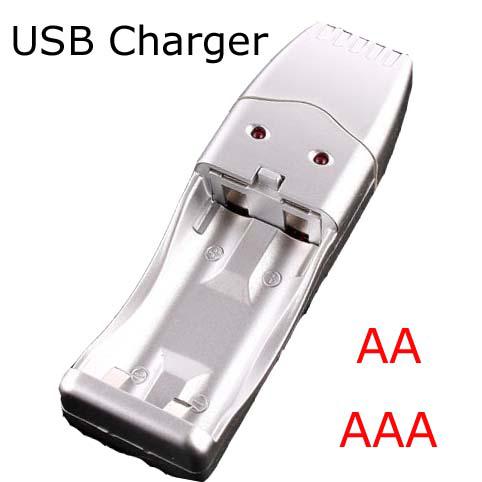 10PCS USB Charger Ni-MH AA/AAA Rechargeable Battery Portable Mini Charger