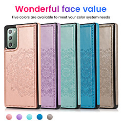 Case For Samsung Galaxy S20 Plus / S20 Ultra / S20 Shockproof Back Cover Solid Colored / Flower PU Leather Lightinthebox