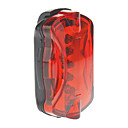 2-Mode 5xLED Platillo Luces traseras de bicicletas (2xAAA, Rojo  Negro)