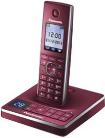 Panasonic KX-TG8561GR - Schnurlostelefon - Anrufbeantworter mit Rufnummernanzeige - DECT - Weinrot