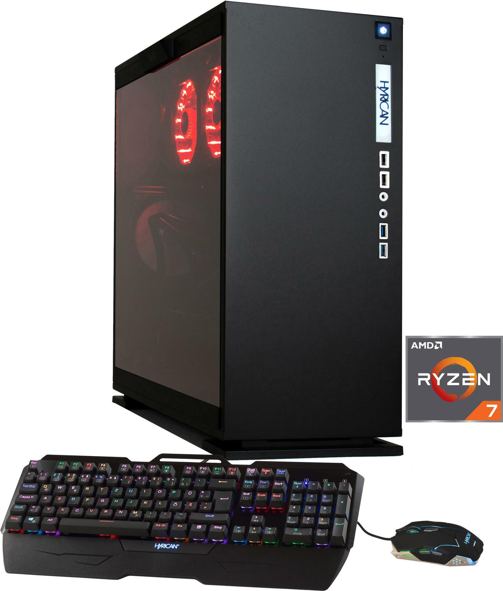 Hyrican Elegance-X PCK06127 Gaming-PC [Ryzen 7 2700X / 16GB RAM / 250GB m.2 SSD / 2TB HDD / RTX 2070 / AMD B450 / W10] (PCK06127)