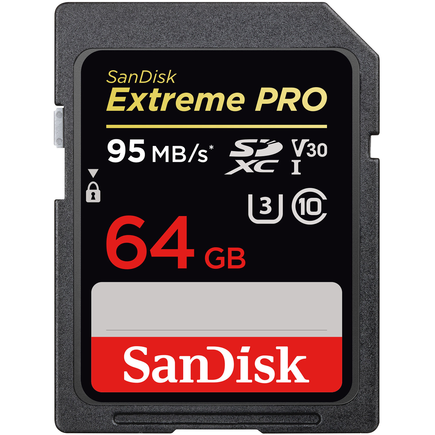SanDisk 64GB Extreme PRO V30 SD Card (SDXC) UHS-I U3 - 95MB/s