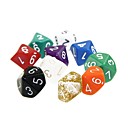 10 Sides 5 Piece Funny Humour Gambling Bar Dice Colorful Dice (Random Color)