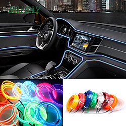 5 mt / los flexible auto innenbeleuchtung led streifen girlande drahtseil rohr linie neonlicht mit zigarettenantrieb controller 8 farben 12 v Lightinthebox