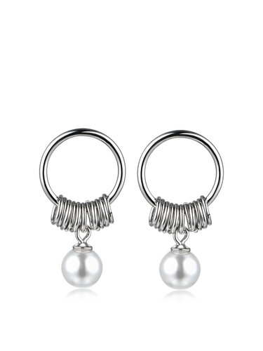 Silver 925 Sterling Silver Geometry Madame Gypsy Earrings