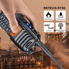 Retevis RT56 Explosion-proof Walkie Talkie Handheld Two-Way Radio Transceiver IP65 Waterproof 3.5W VHF UHF  136-174 & 400-480MHz